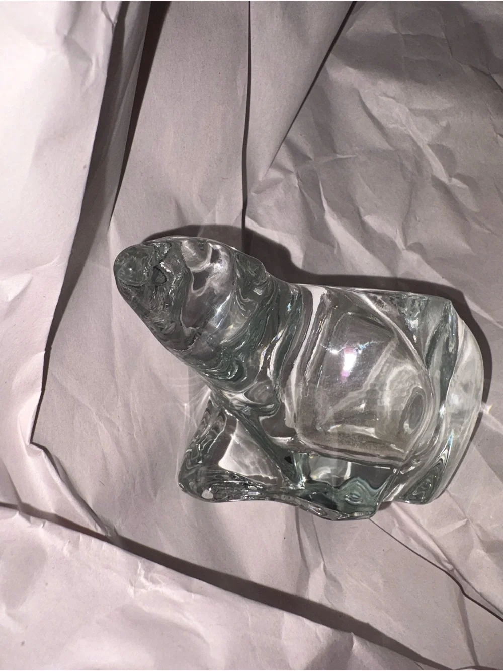Vtg Indiana Glass Accents | Indiana Glass Co. Polar Bear Candle Tea Light Holder